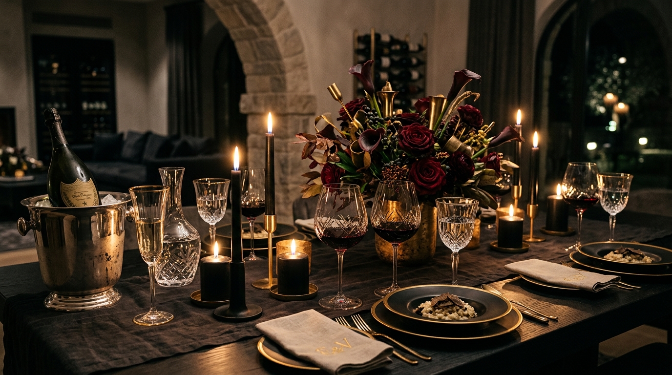 Fine dining table arranged by FineDine atelier